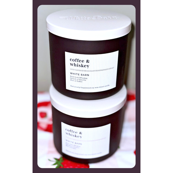 Lot of 2 Bath & Body Works Coffee & Whiskey Large 3-Wick Candle 14.5oz - Picture 1 of 5